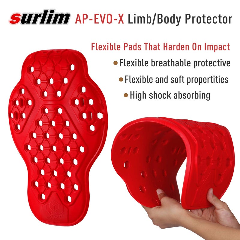 surlim Back Protector CE Insert Armor Motorcycle Jacket Replacement Pads - Image 3